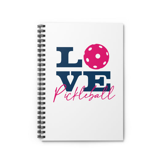 Love Pickleball I Spiral Notebook - Ruled Line