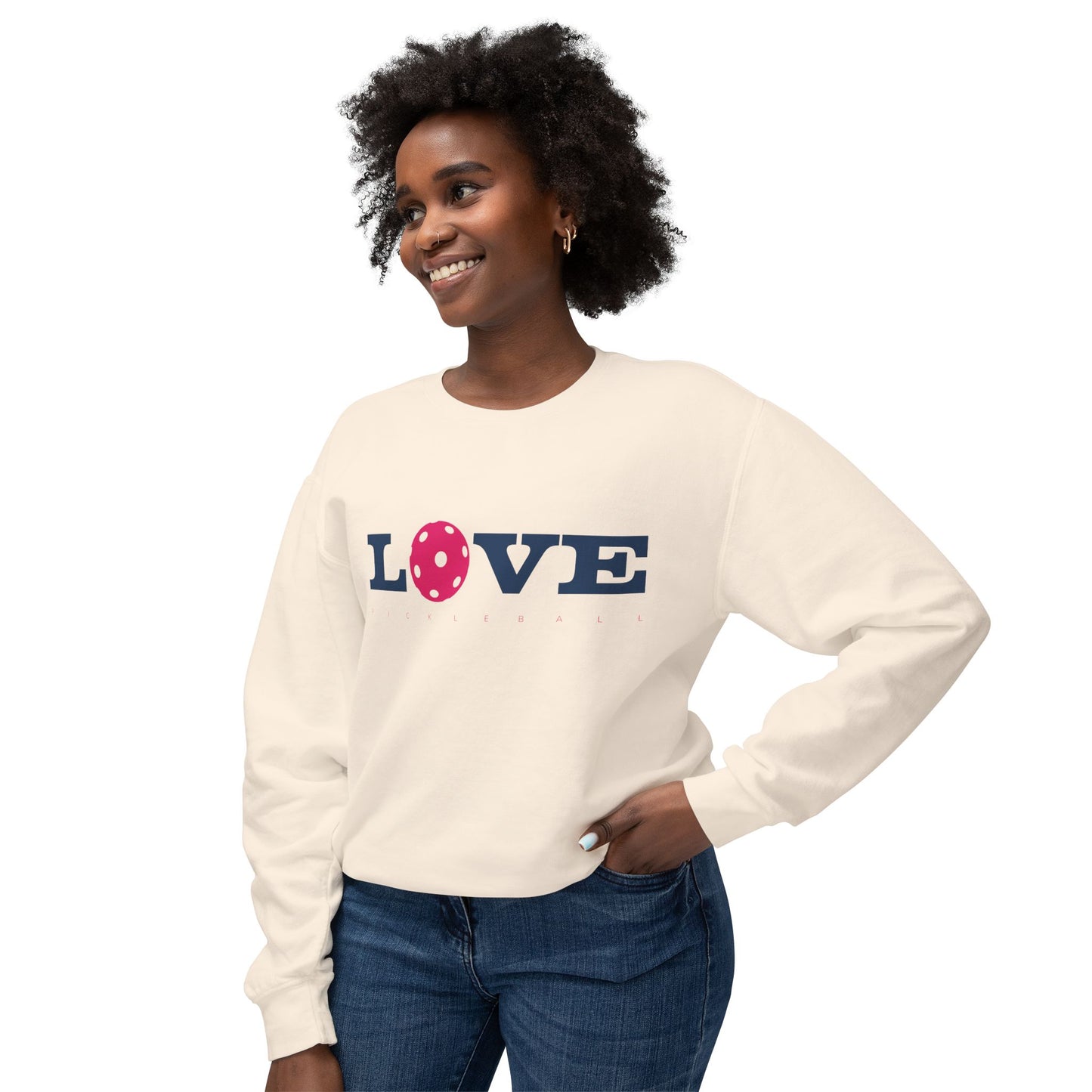 Love Pickleball II Unisex Lightweight Crewneck Sweatshirt