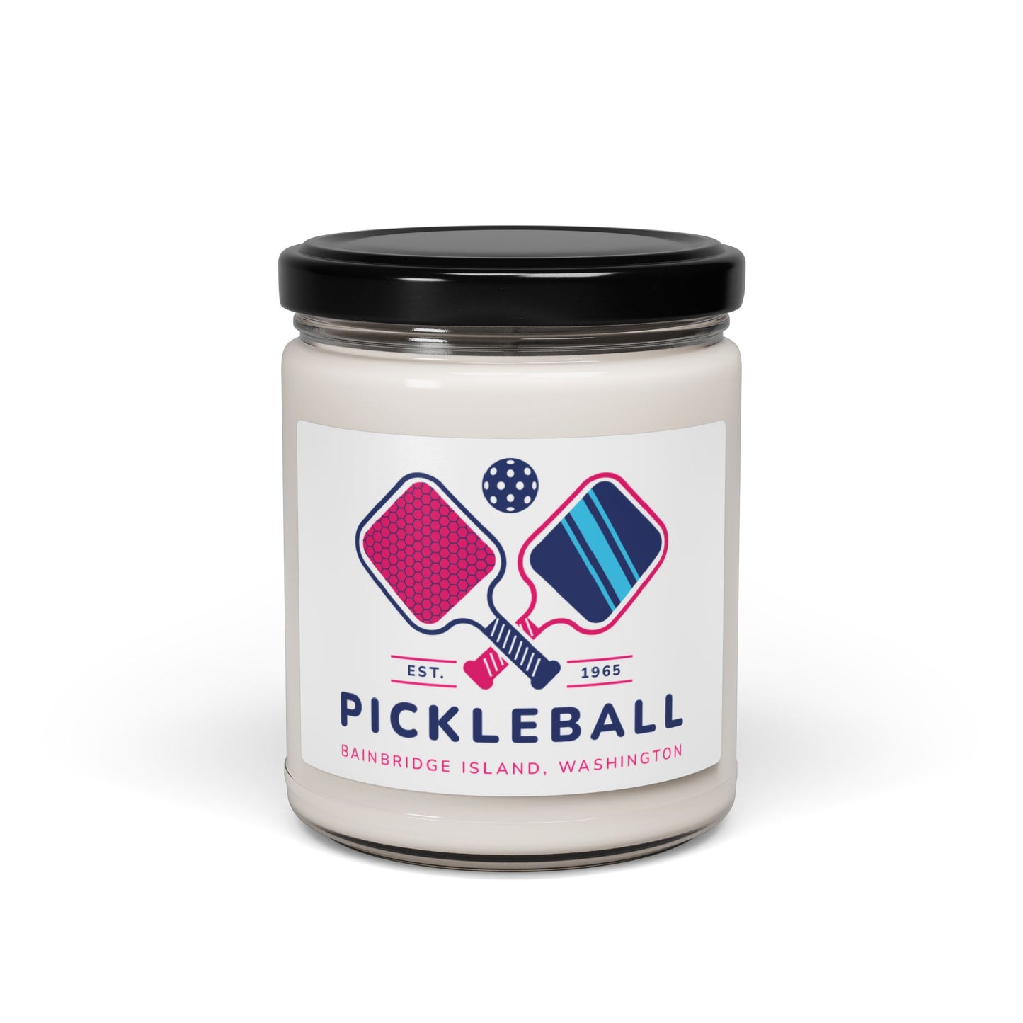 1965 Pickleball Double Paddles Scented Soy Candle, 9oz