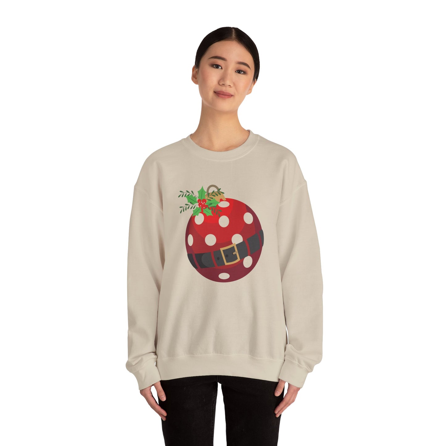Santa Pickleball Ornament Unisex Heavy Blend™ Crewneck Sweatshirt
