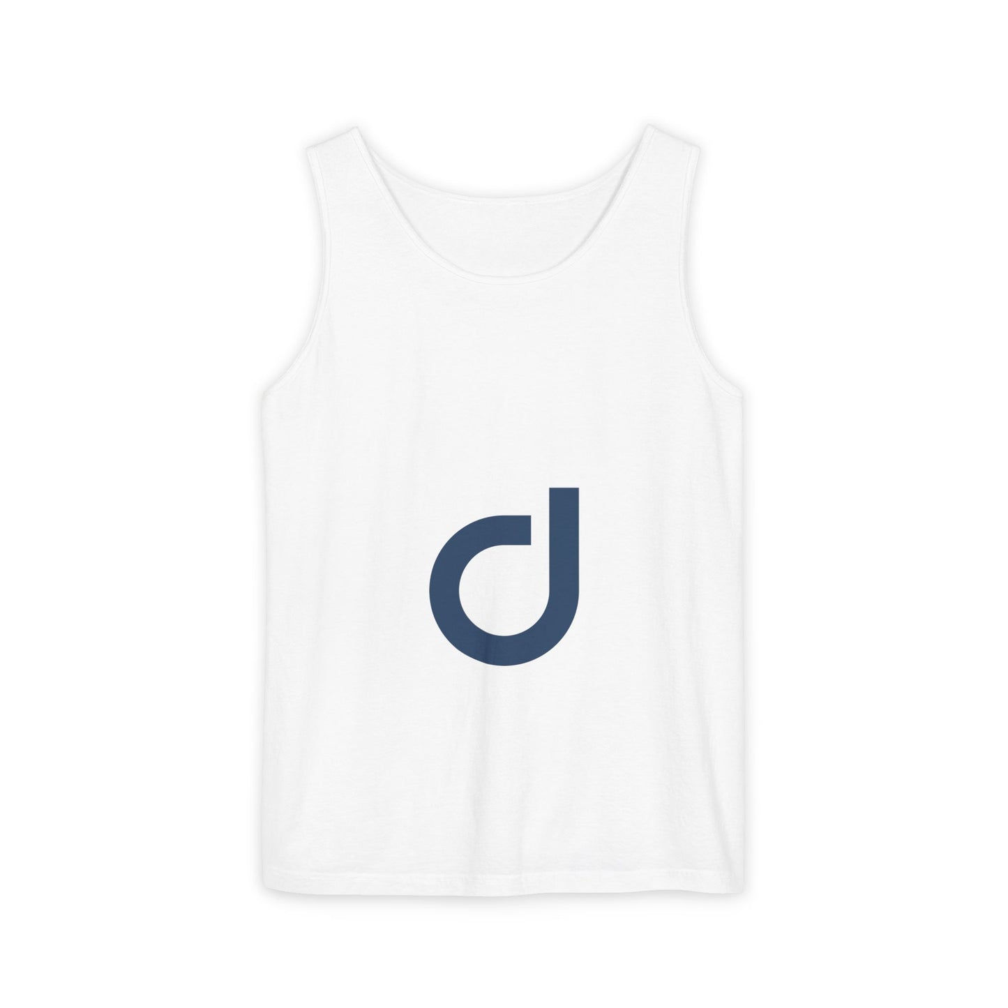 PD Pickleball Blues III – White Blue Unisex Garment-Dyed Tank Top