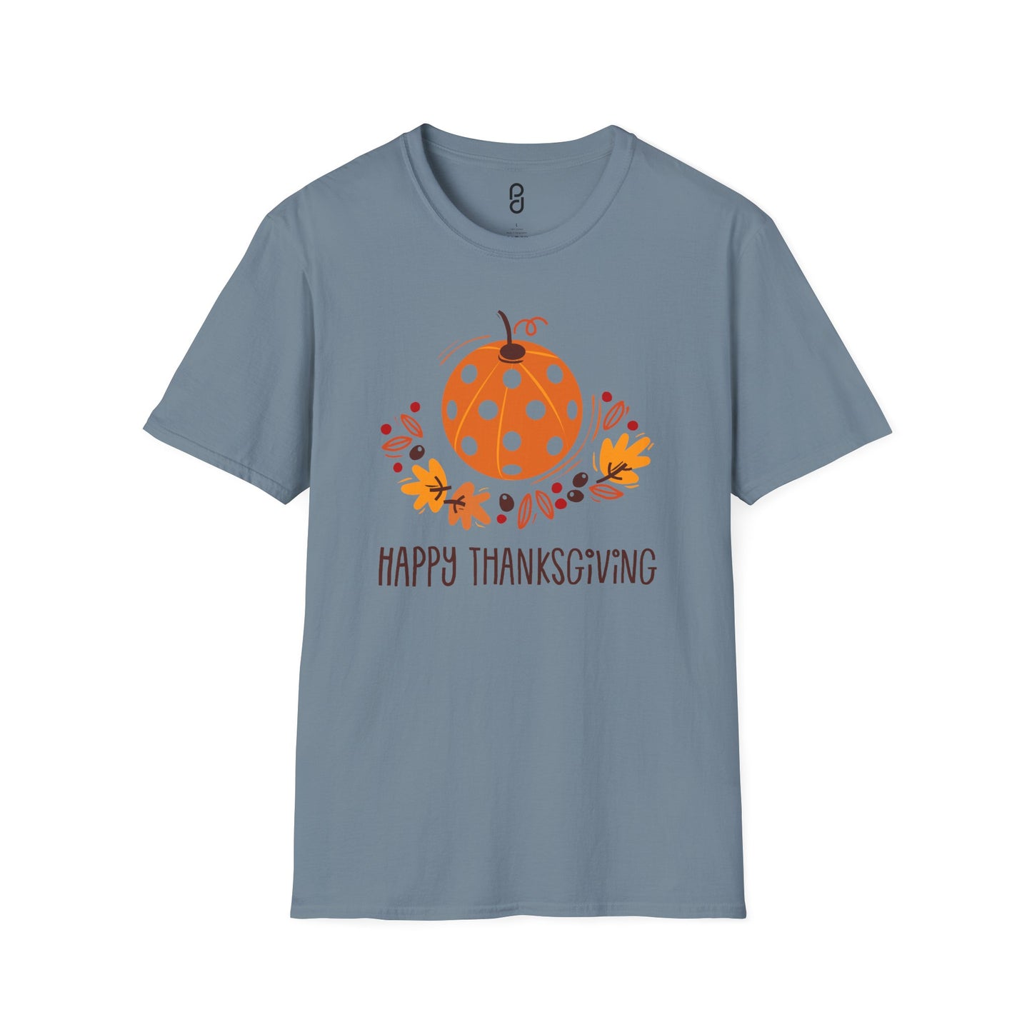 Pickleball Pumpkin Happy Thanksgiving Unisex Softstyle T-Shirt