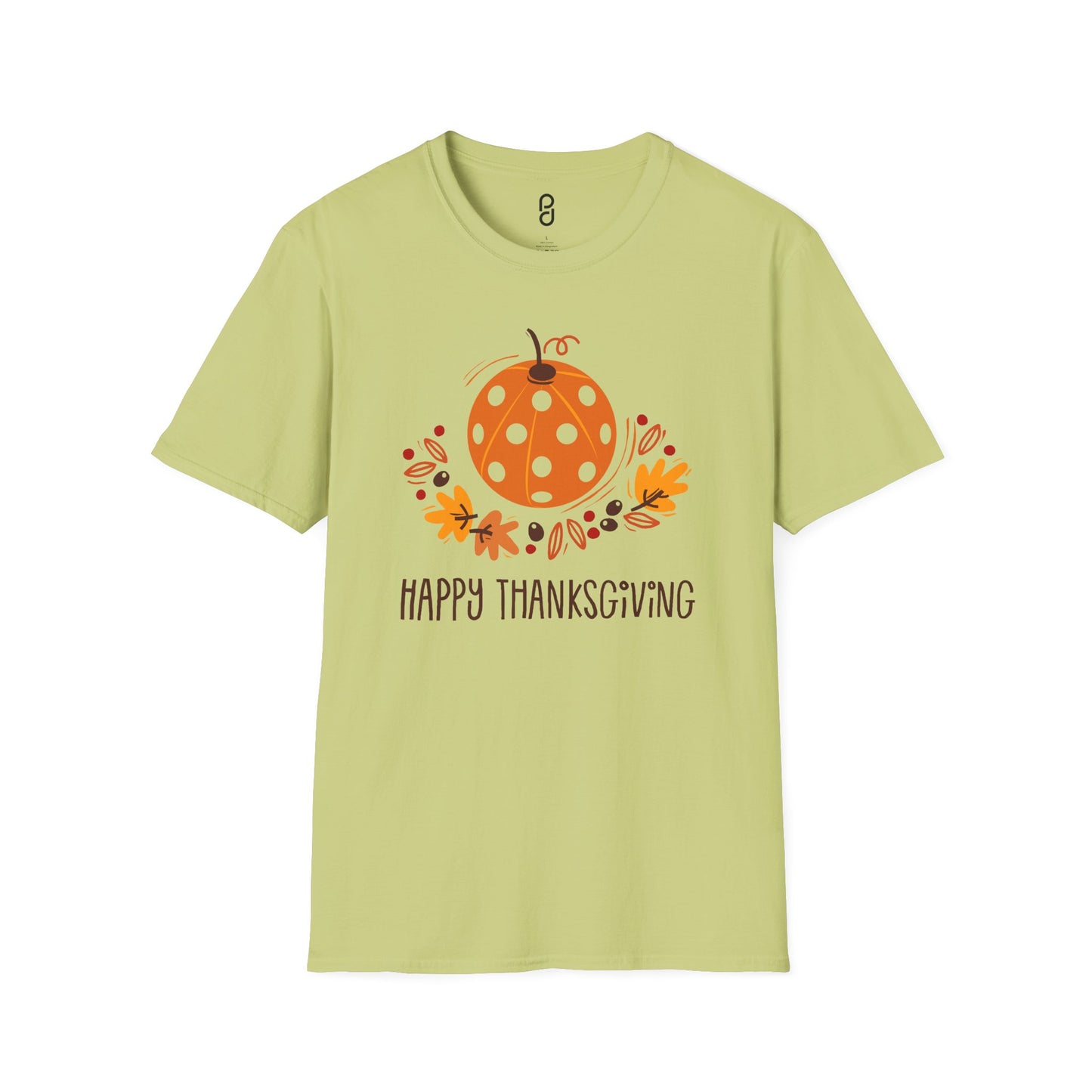 Pickleball Pumpkin Happy Thanksgiving Unisex Softstyle T-Shirt