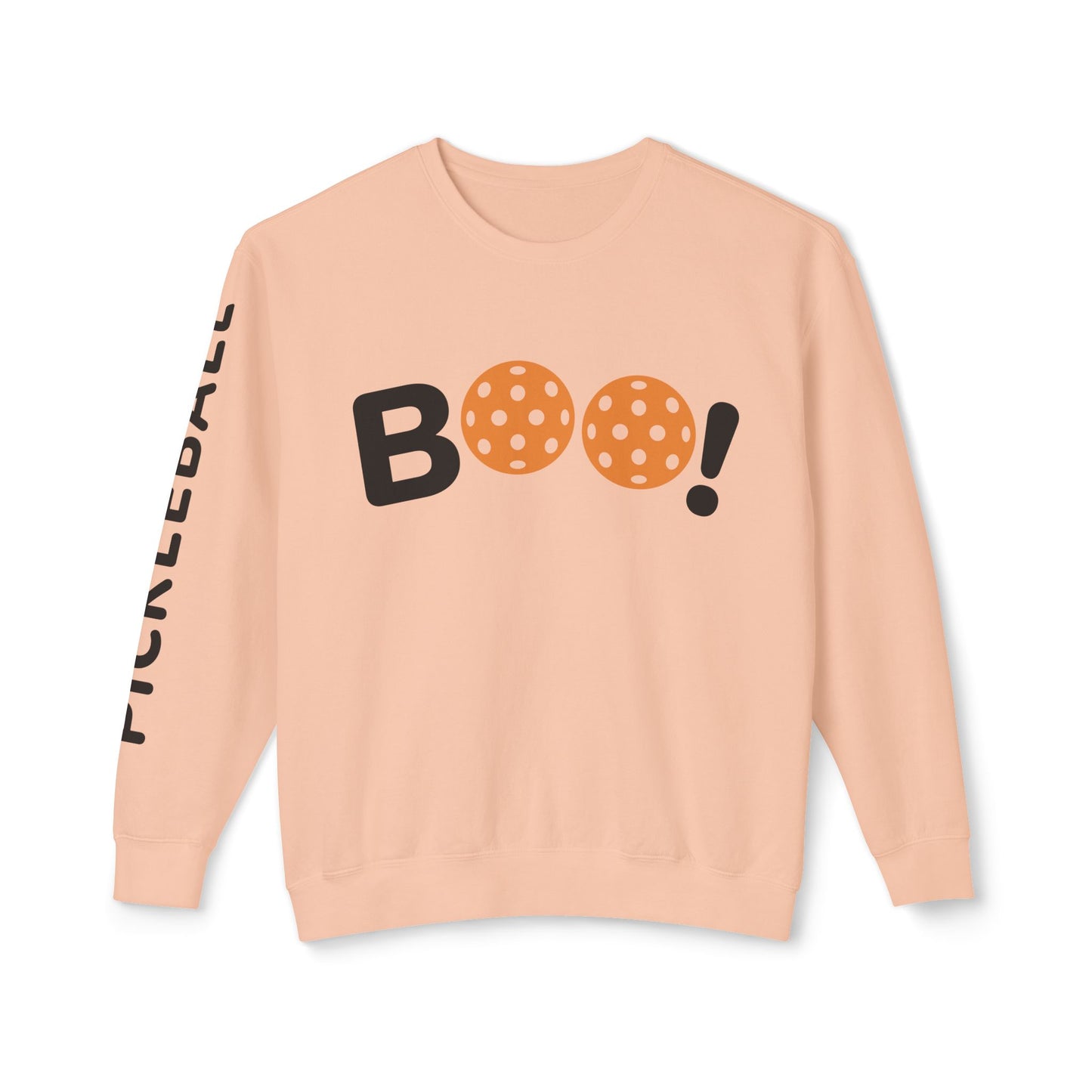 Pickleball Halloween Boo Unisex Lightweight Crewneck Sweatshirt