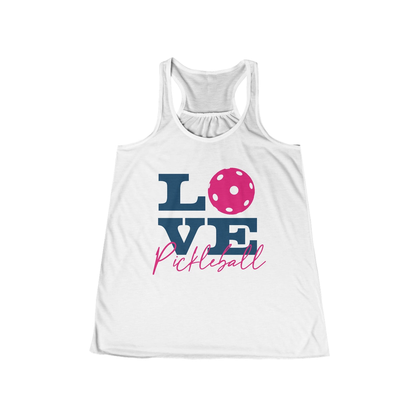 Love Pickleball I Women's Flowy Racerback Tank