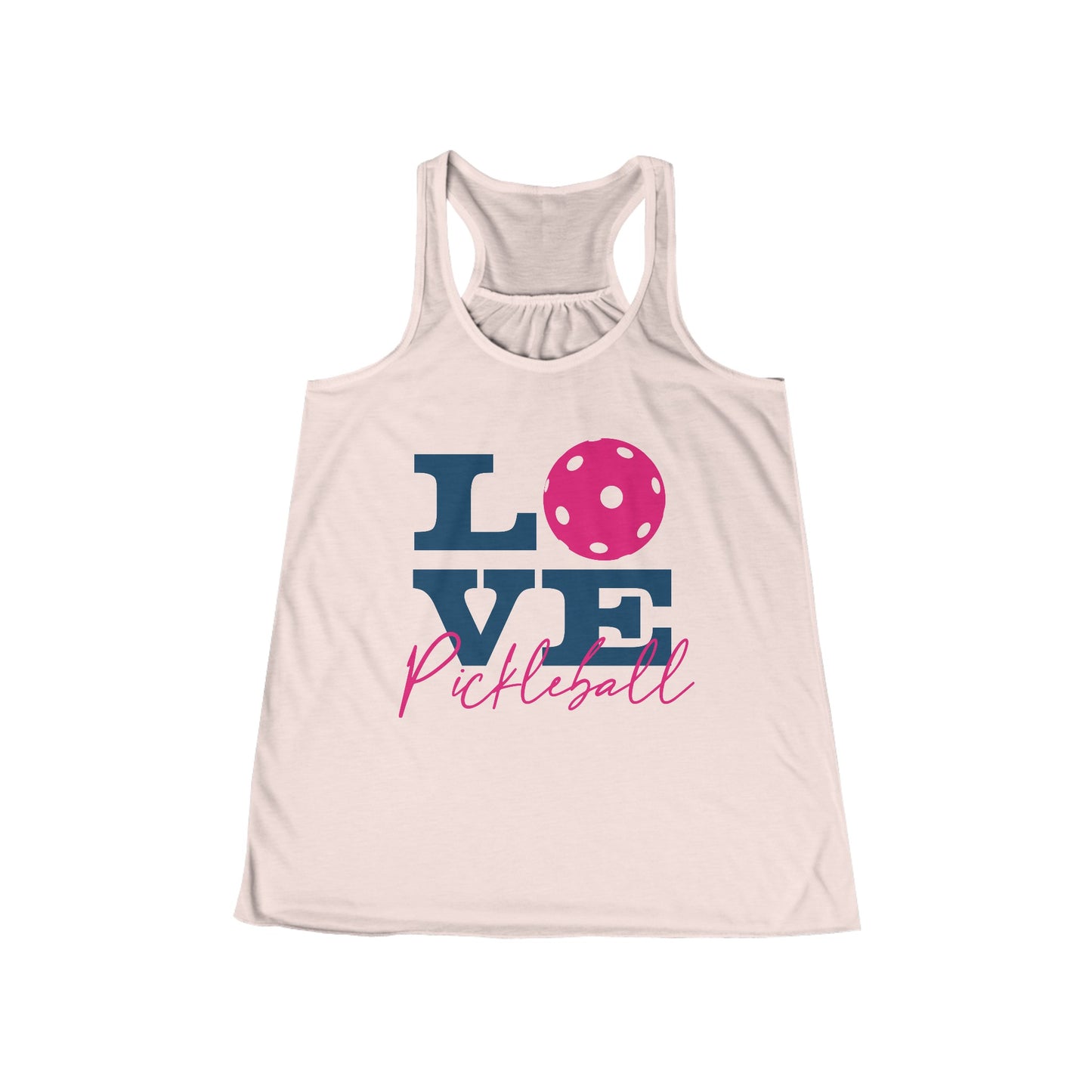 Love Pickleball I Women's Flowy Racerback Tank