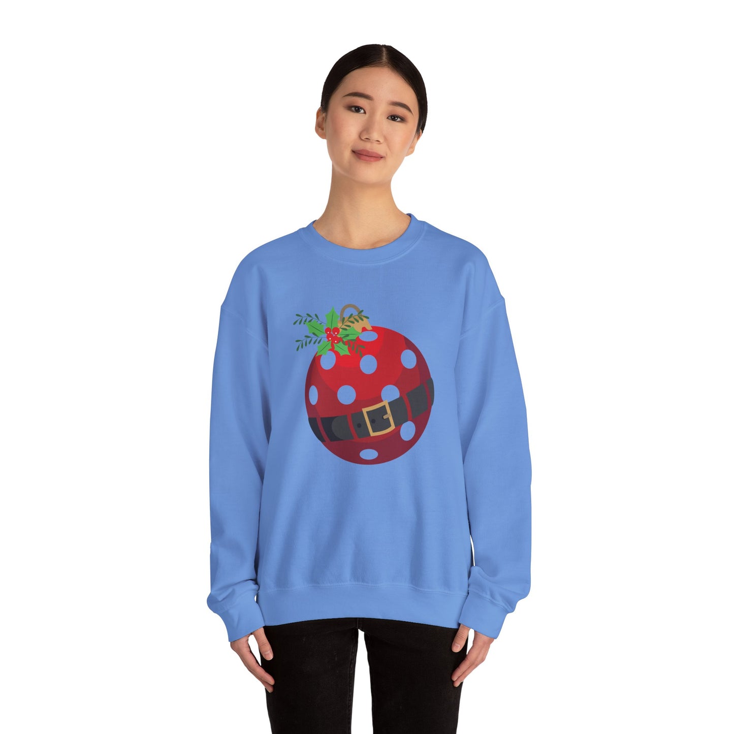 Santa Pickleball Ornament Unisex Heavy Blend™ Crewneck Sweatshirt