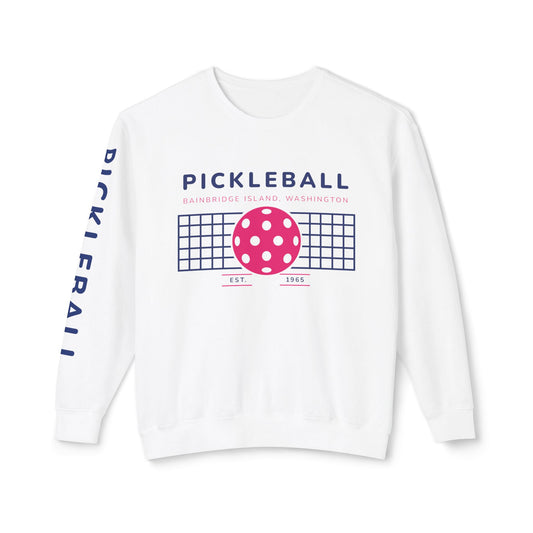 1965 Pickleball Ball and Net Unisex Lightweight Crewneck Sweatshirt