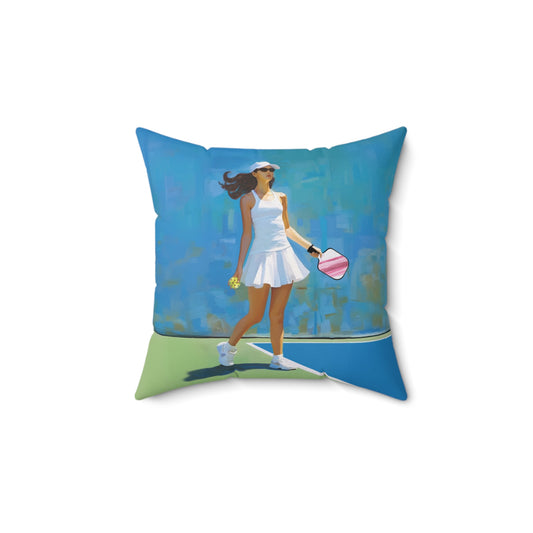 Pickleball "Courtside" Limited Edition Spun Polyester Square Pillow