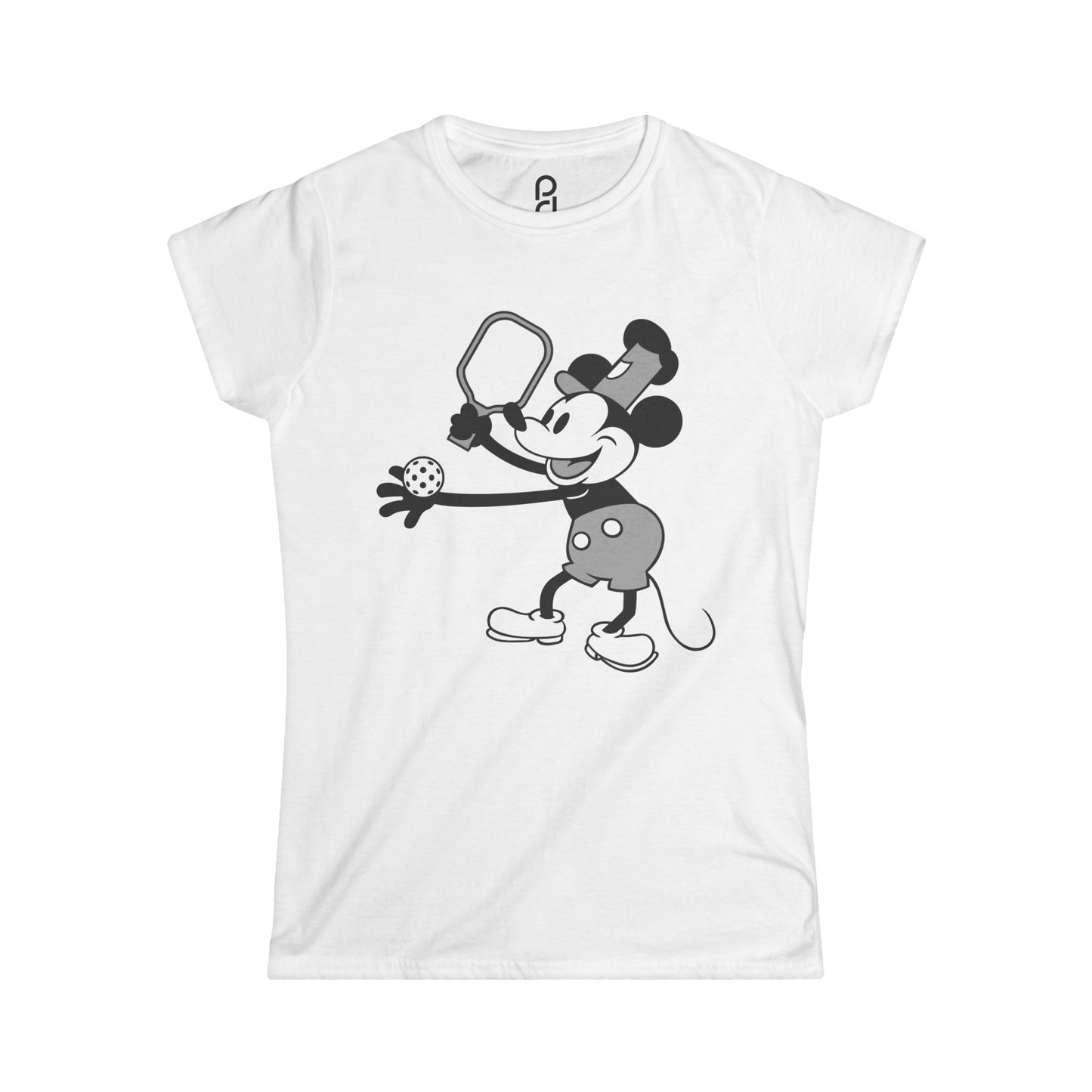 Steamboat Mickey Pickleball Women's Softstyle Tee