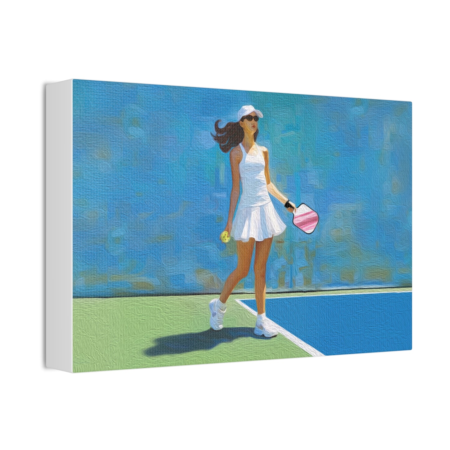 Pickleball "Courtside" Limited Edition Canvas Stretched, 1.5''