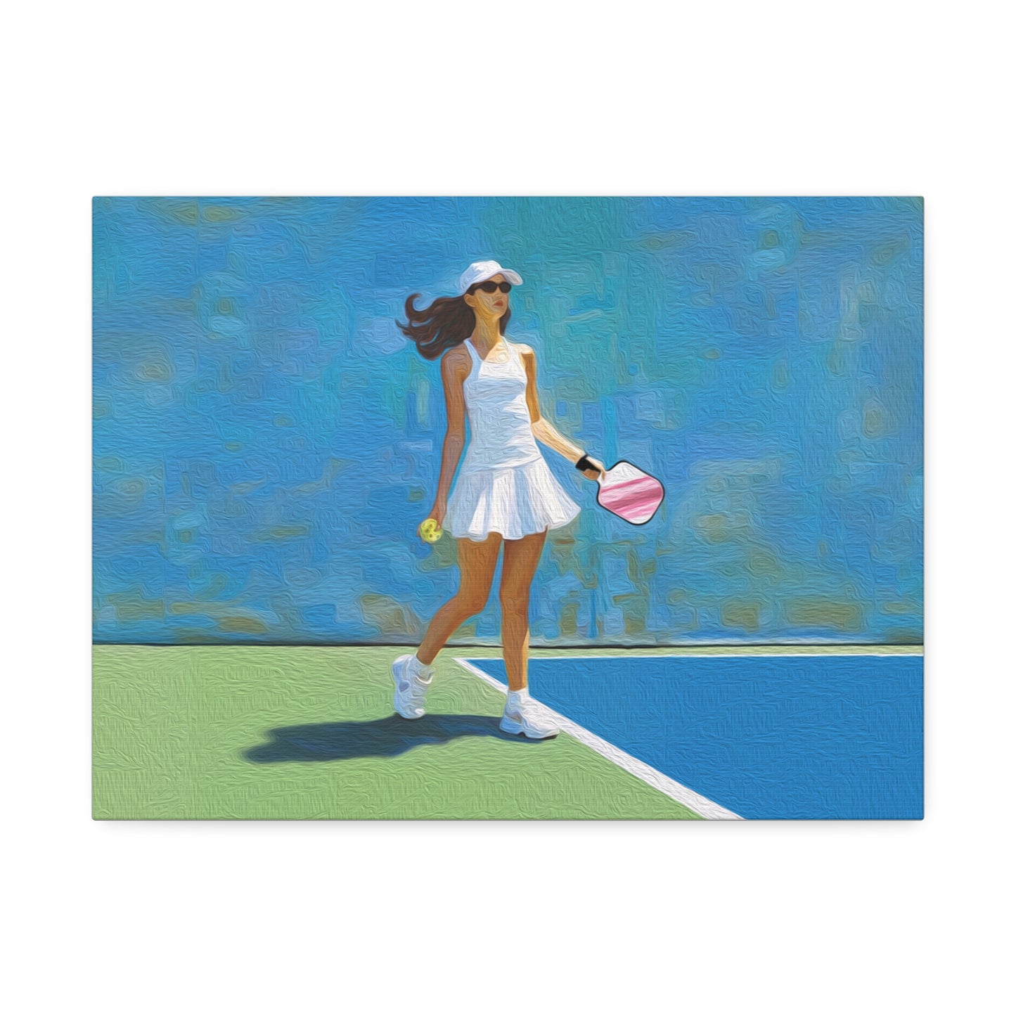 Pickleball "Courtside" Limited Edition Canvas Stretched, 1.5''