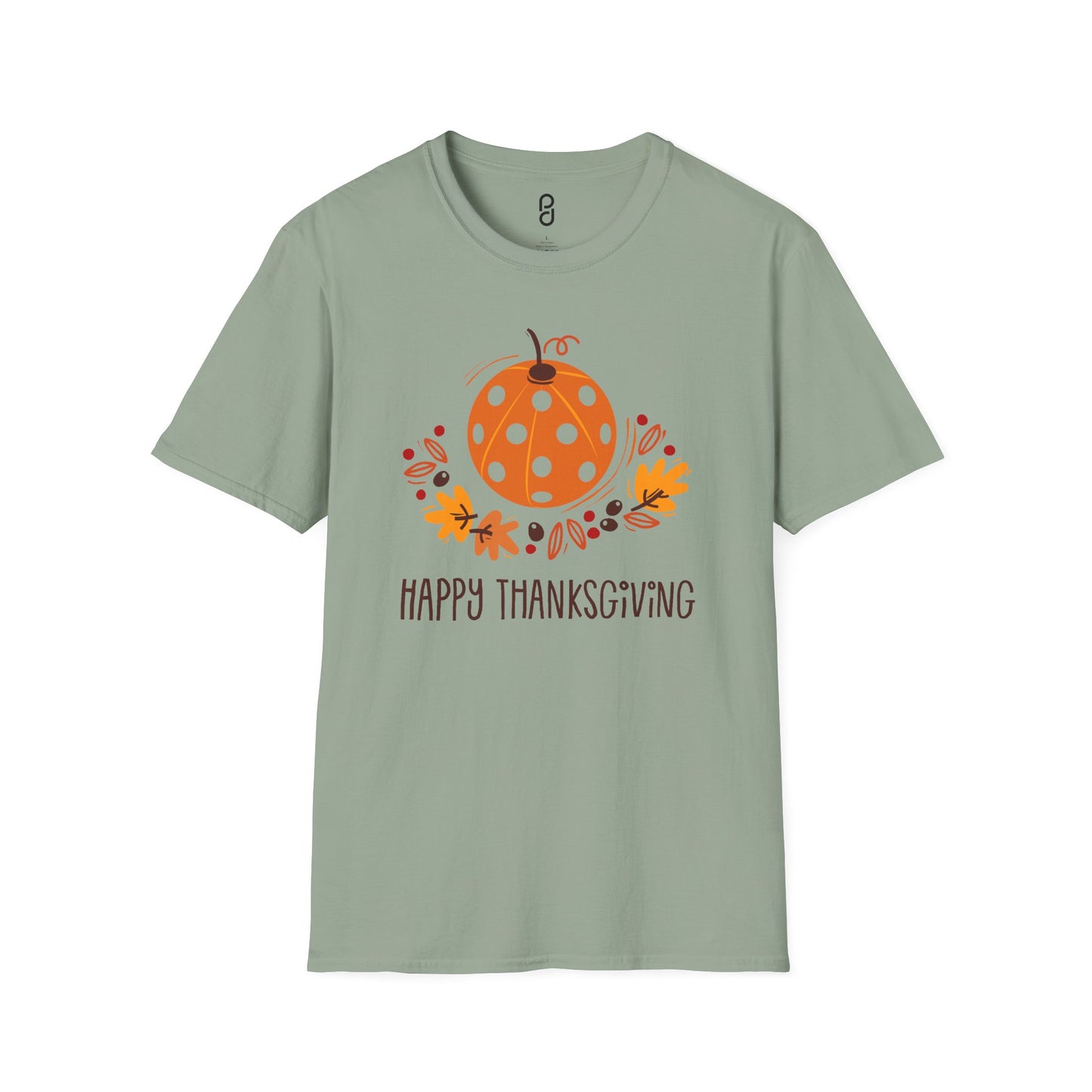 Pickleball Pumpkin Happy Thanksgiving Unisex Softstyle T-Shirt