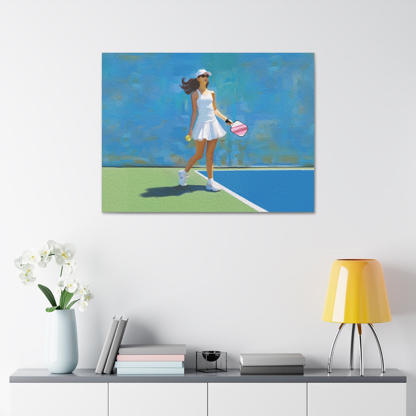 Pickleball "Courtside" Limited Edition Canvas Stretched, 1.5''