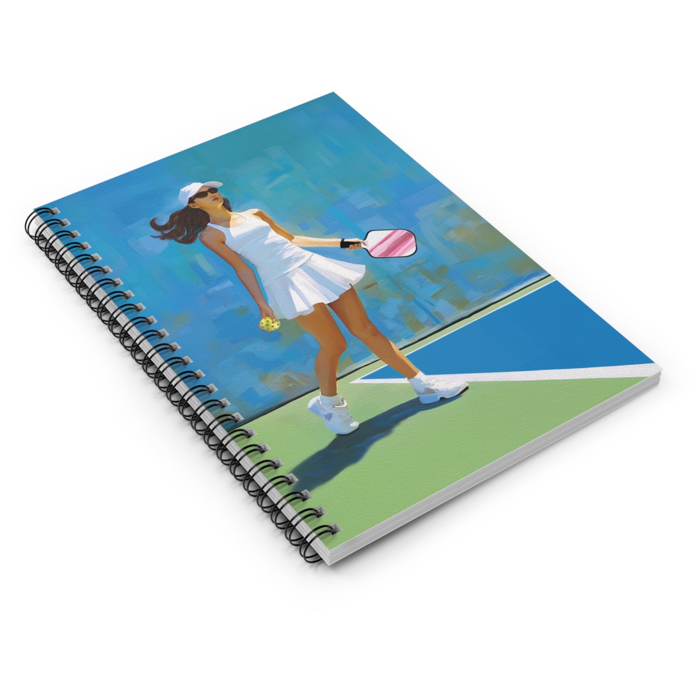 Pickleball "Courtside" Limited Edition Spiral Notebook - Ruled Line