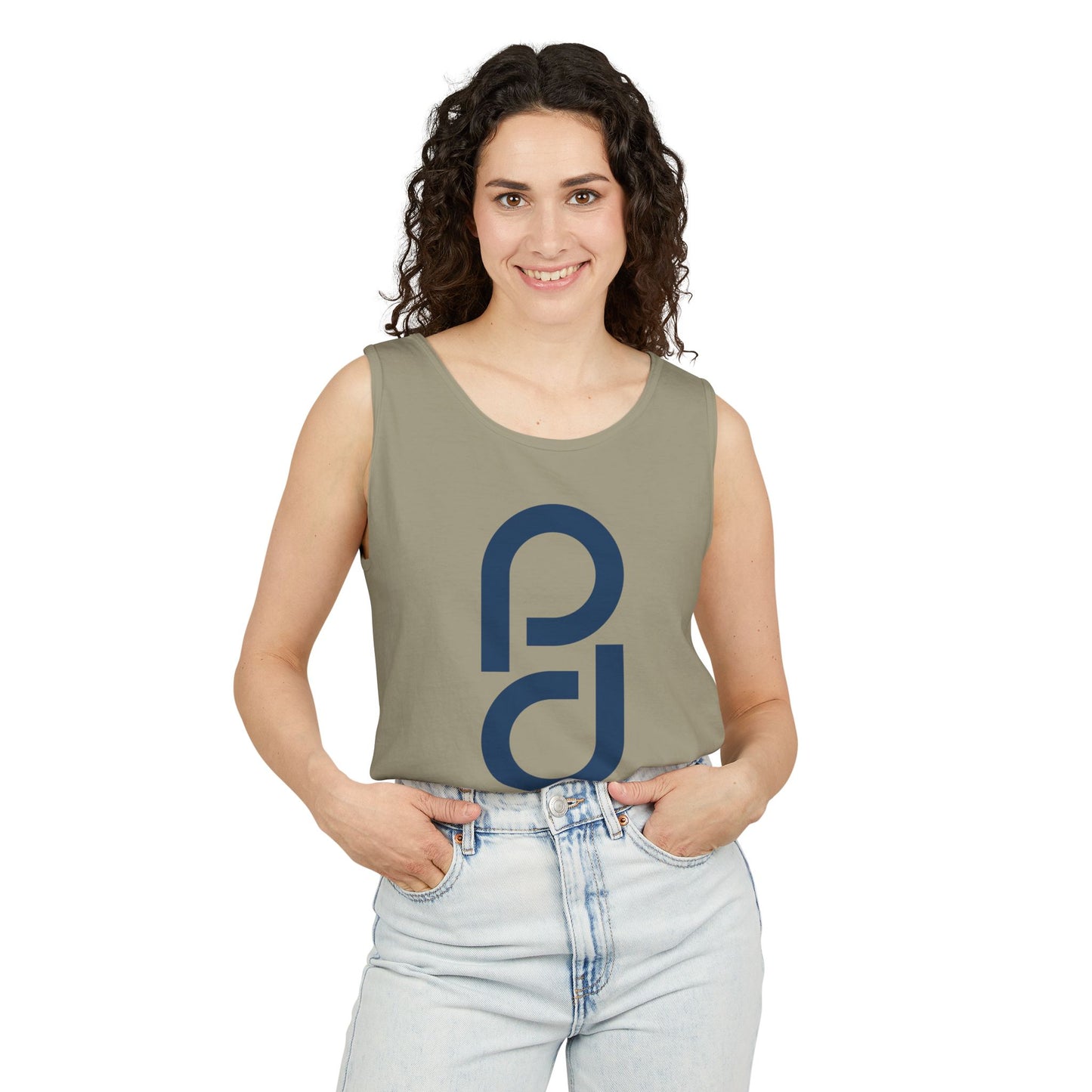 PD Pickleball Blues I - Double Blue Unisex Garment-Dyed Tank Top