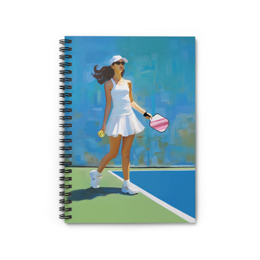 Pickleball "Courtside" Limited Edition Spiral Notebook - Ruled Line