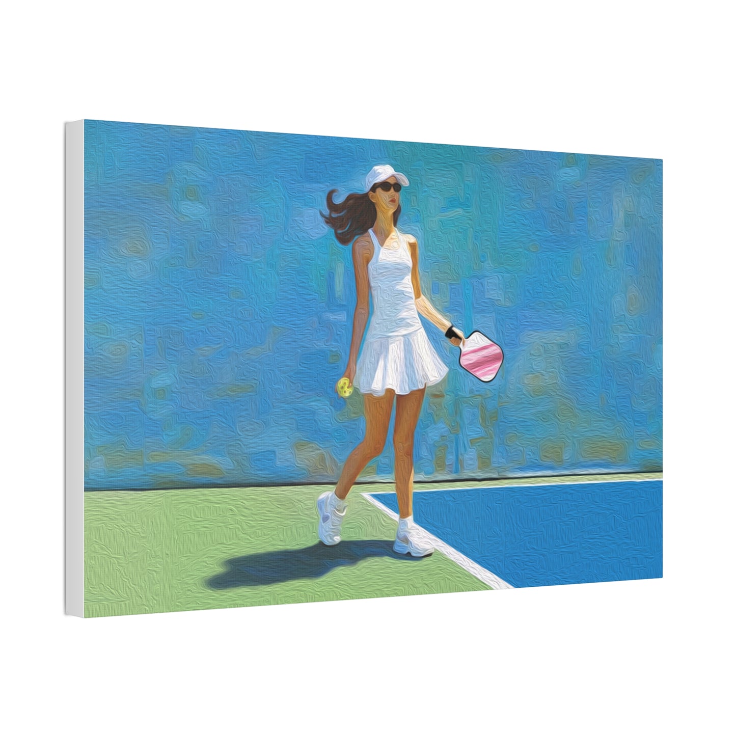 Pickleball "Courtside" Limited Edition Canvas Stretched, 1.5''