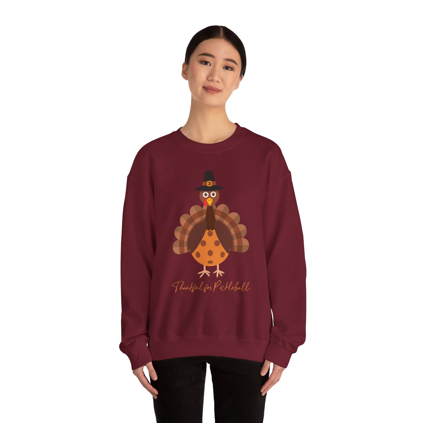 Thankful for Pickleball Unisex Heavy Blend™ Crewneck Sweatshirt