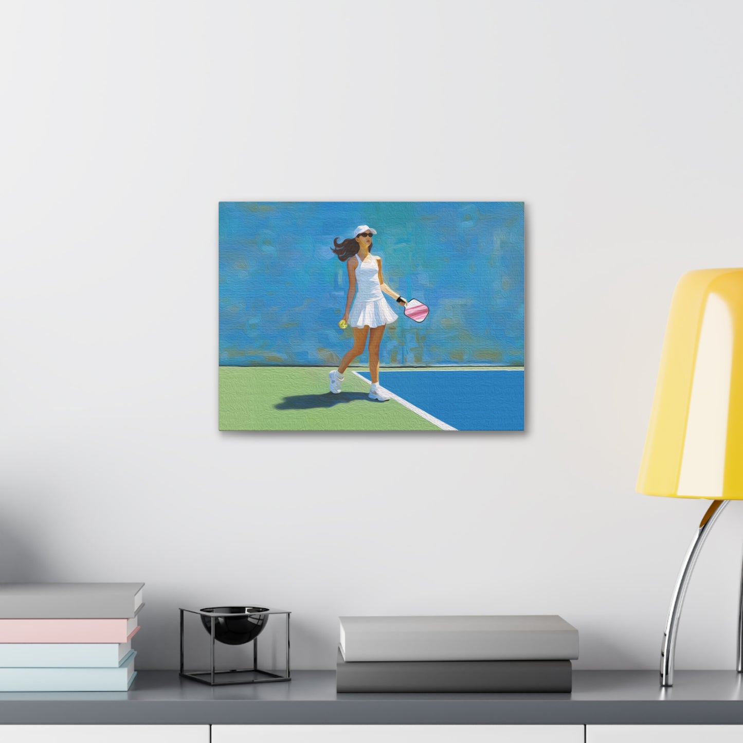 Pickleball "Courtside" Limited Edition Canvas Stretched, 1.5''