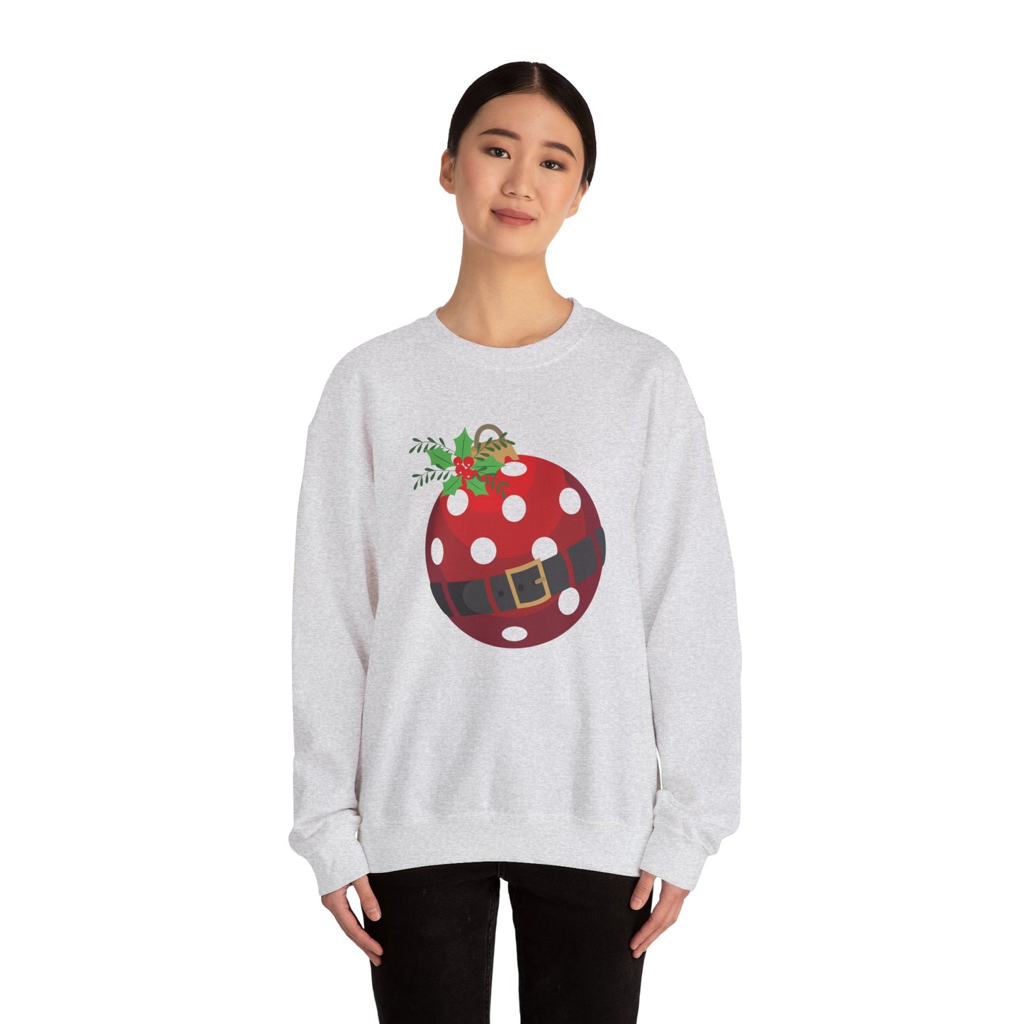 Santa Pickleball Ornament Unisex Heavy Blend™ Crewneck Sweatshirt
