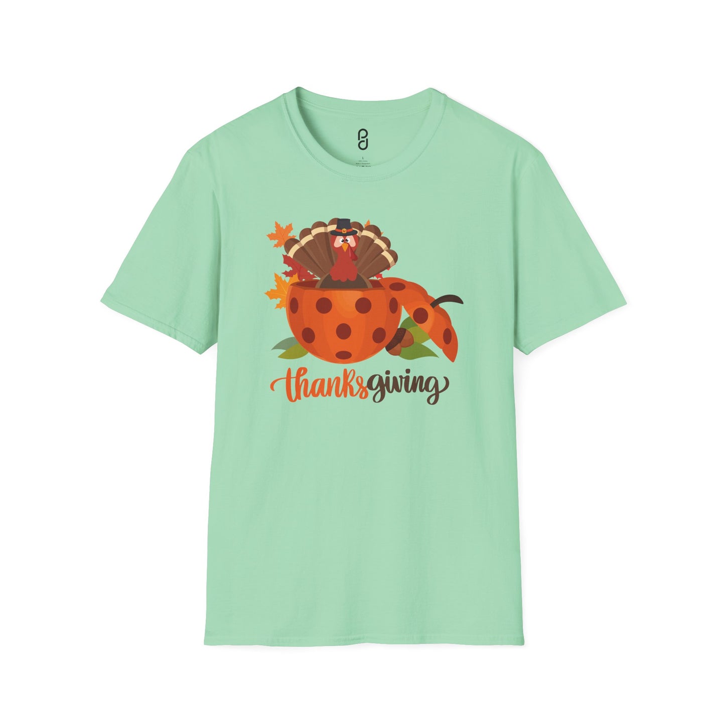 Thanksgiving Turkey Pickleball Unisex Softstyle T-Shirt