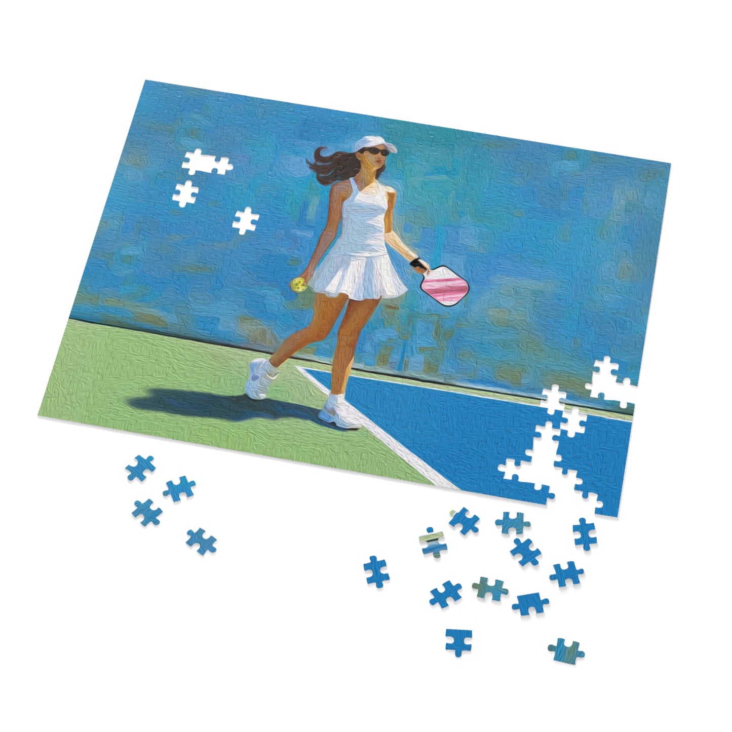 Pickleball "Courtside" Limited Edition Jigsaw Puzzle (500 or 1000-Piece)