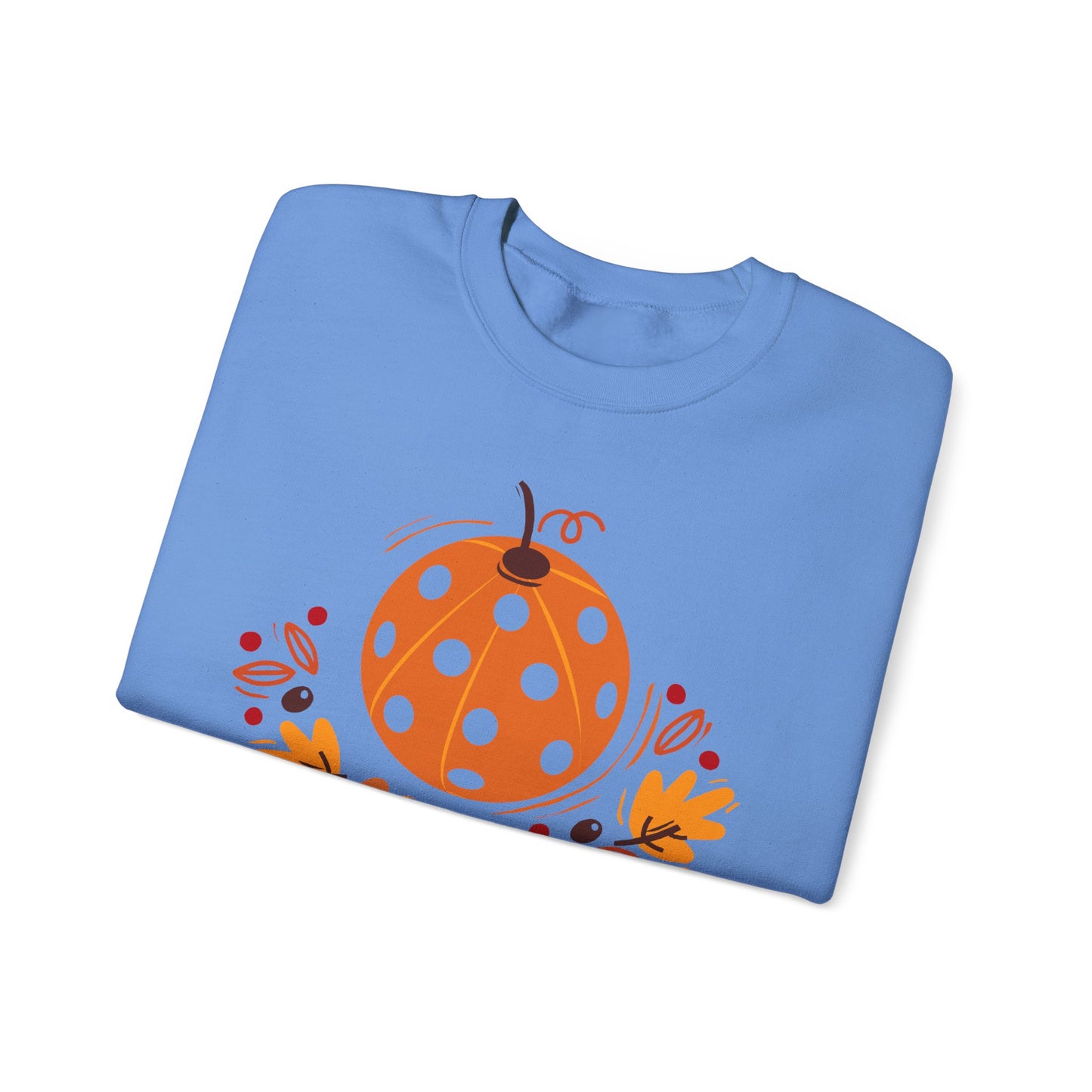 Pickleball Pumpkin Happy Thanksgiving Unisex Heavy Blend™ Crewneck Sweatshirt