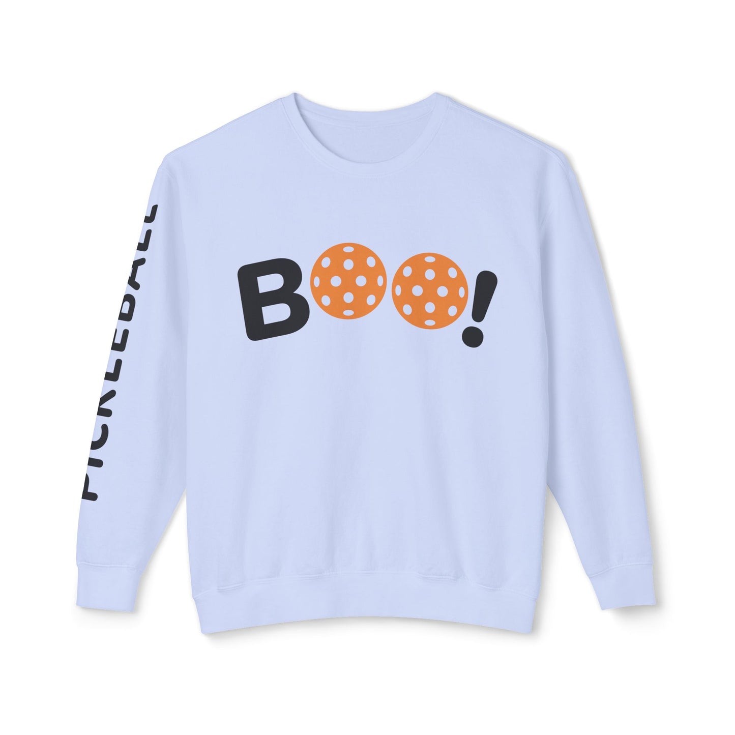 Pickleball Halloween Boo Unisex Lightweight Crewneck Sweatshirt