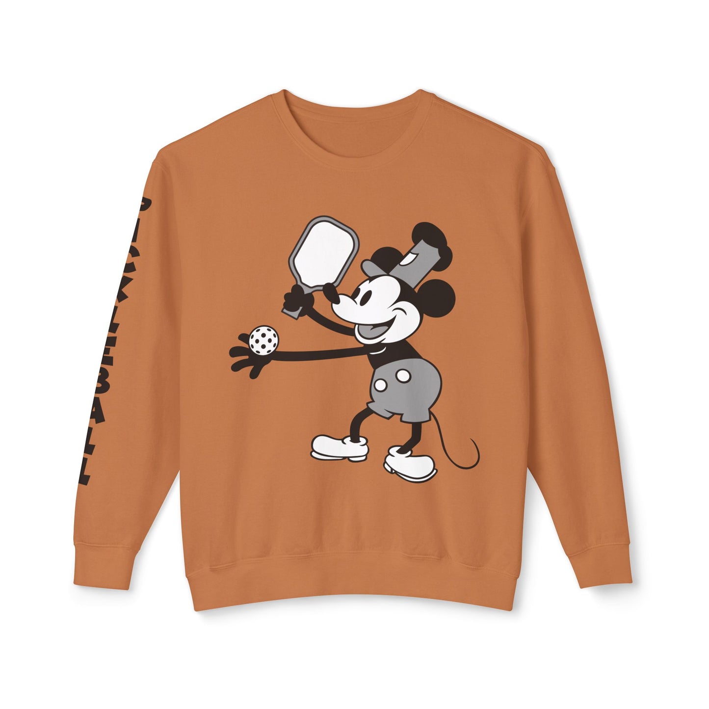 Steamboat Mickey Pickleball Unisex Lightweight Crewneck Sweatshirt