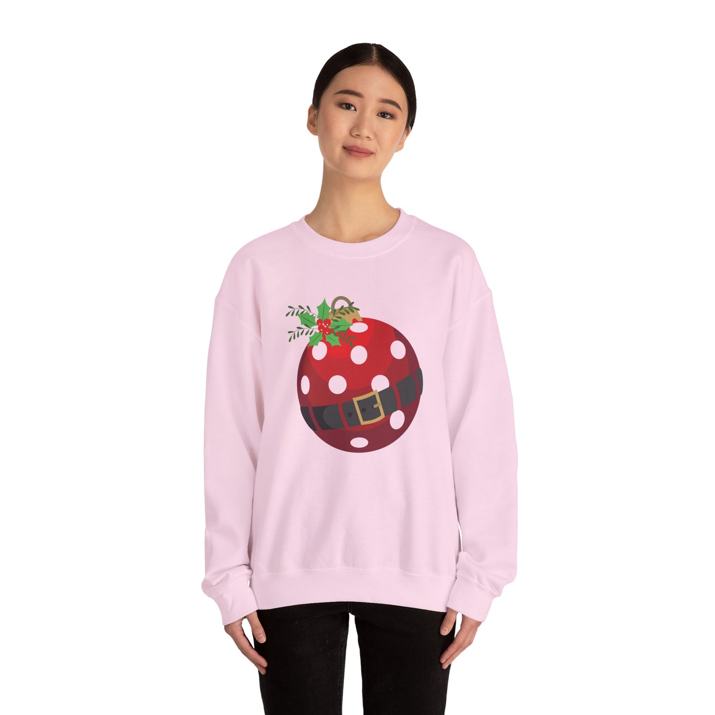 Santa Pickleball Ornament Unisex Heavy Blend™ Crewneck Sweatshirt