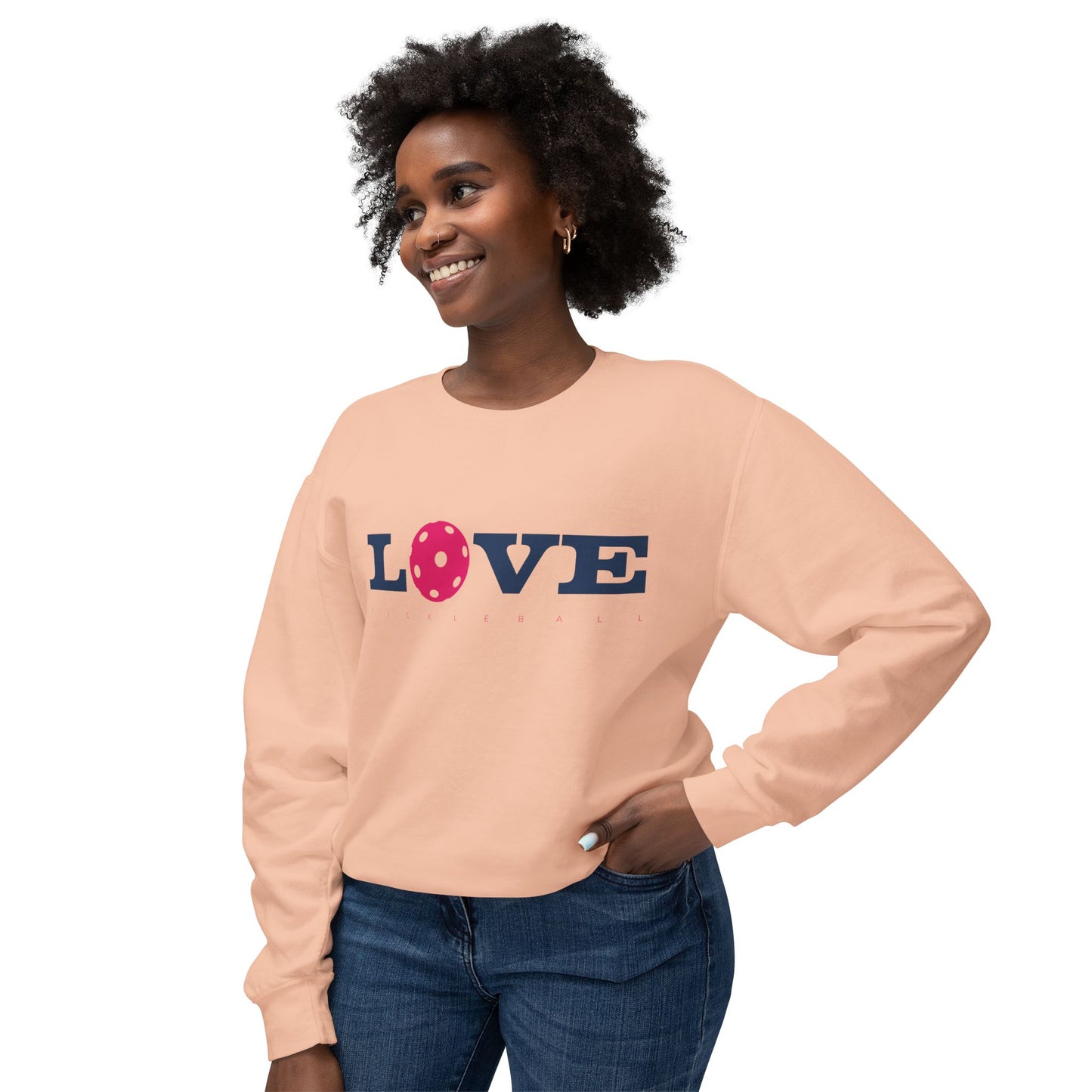 Love Pickleball II Unisex Lightweight Crewneck Sweatshirt