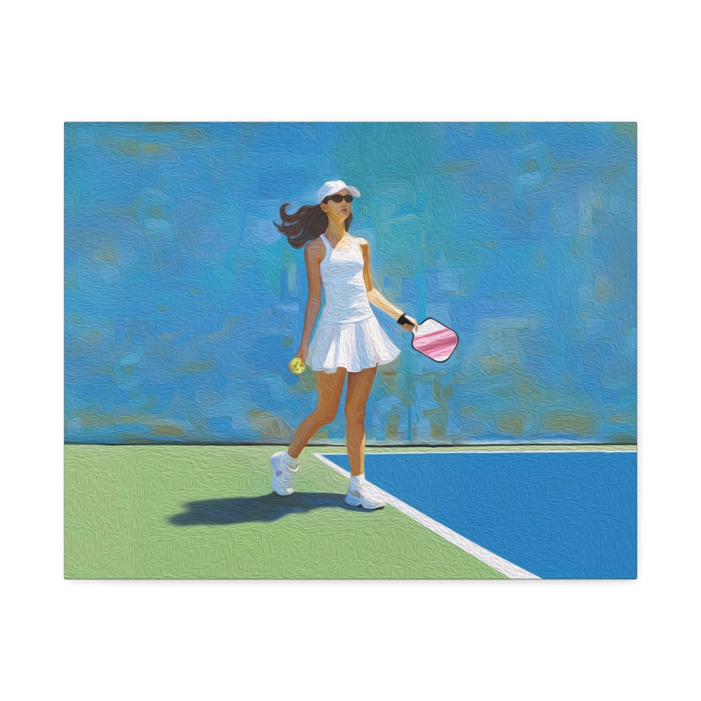 Pickleball "Courtside" Limited Edition Canvas Stretched, 1.5''