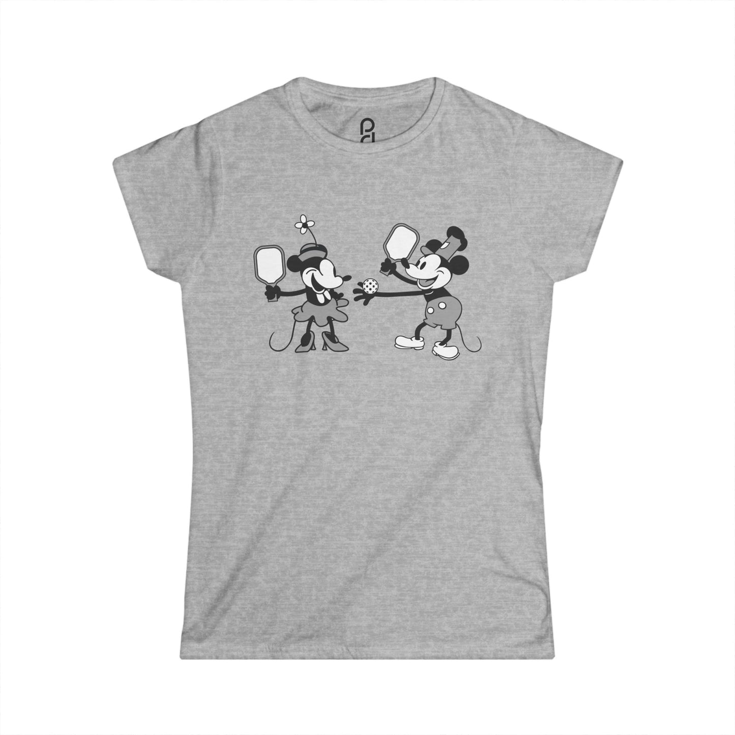 Steamboat Mickey Pickleball Game Women's Softstyle Tee
