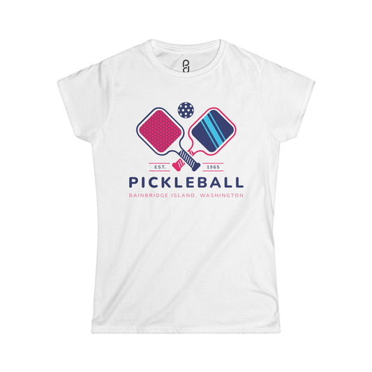 1965 Pickleball Double Paddles Women's Softstyle Tee