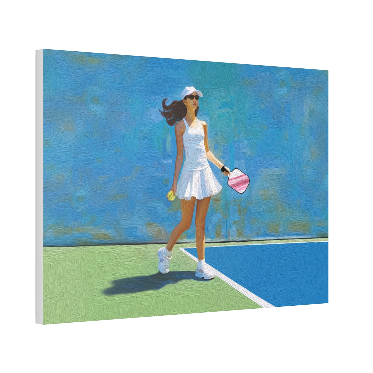 Pickleball "Courtside" Limited Edition Canvas Stretched, 1.5''