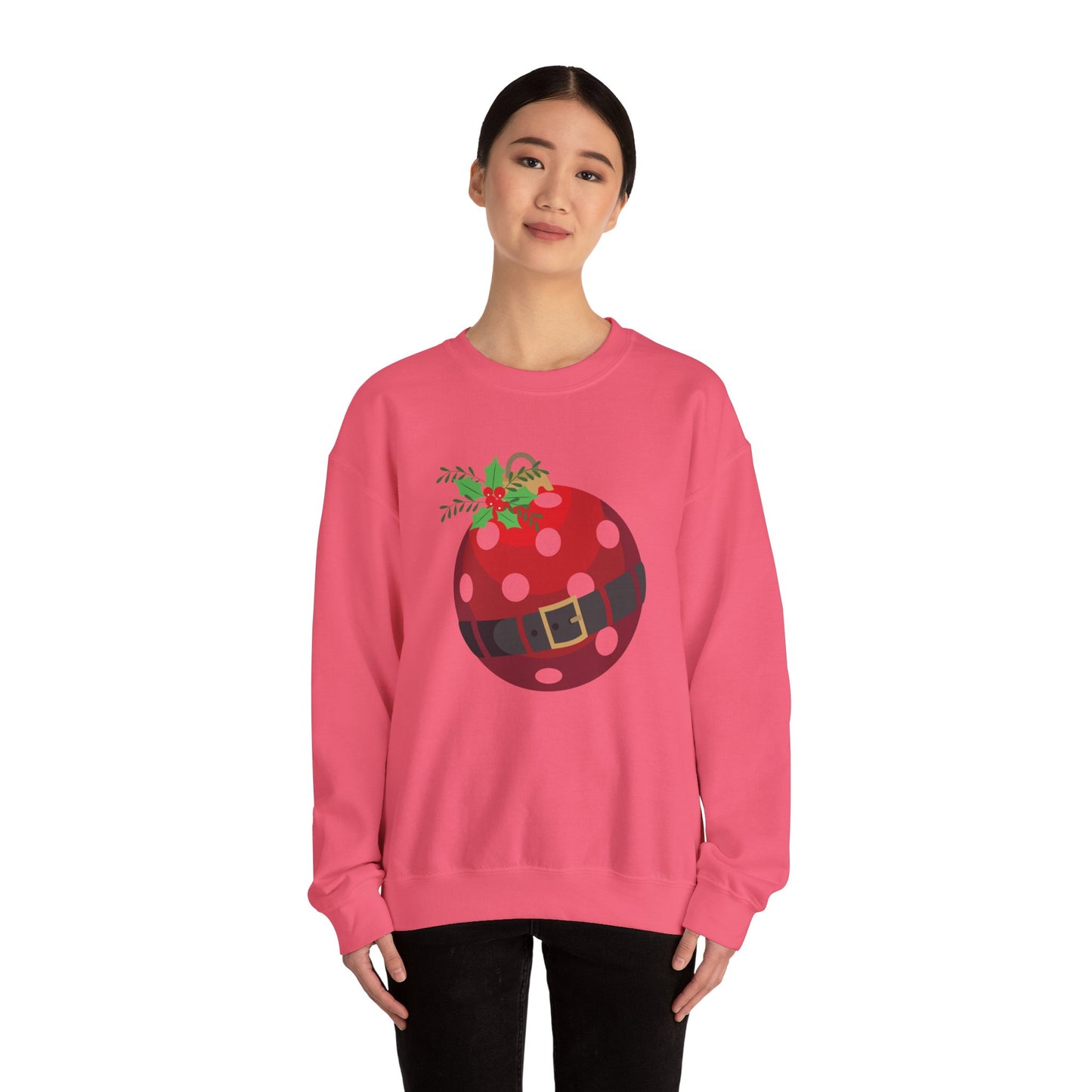 Santa Pickleball Ornament Unisex Heavy Blend™ Crewneck Sweatshirt