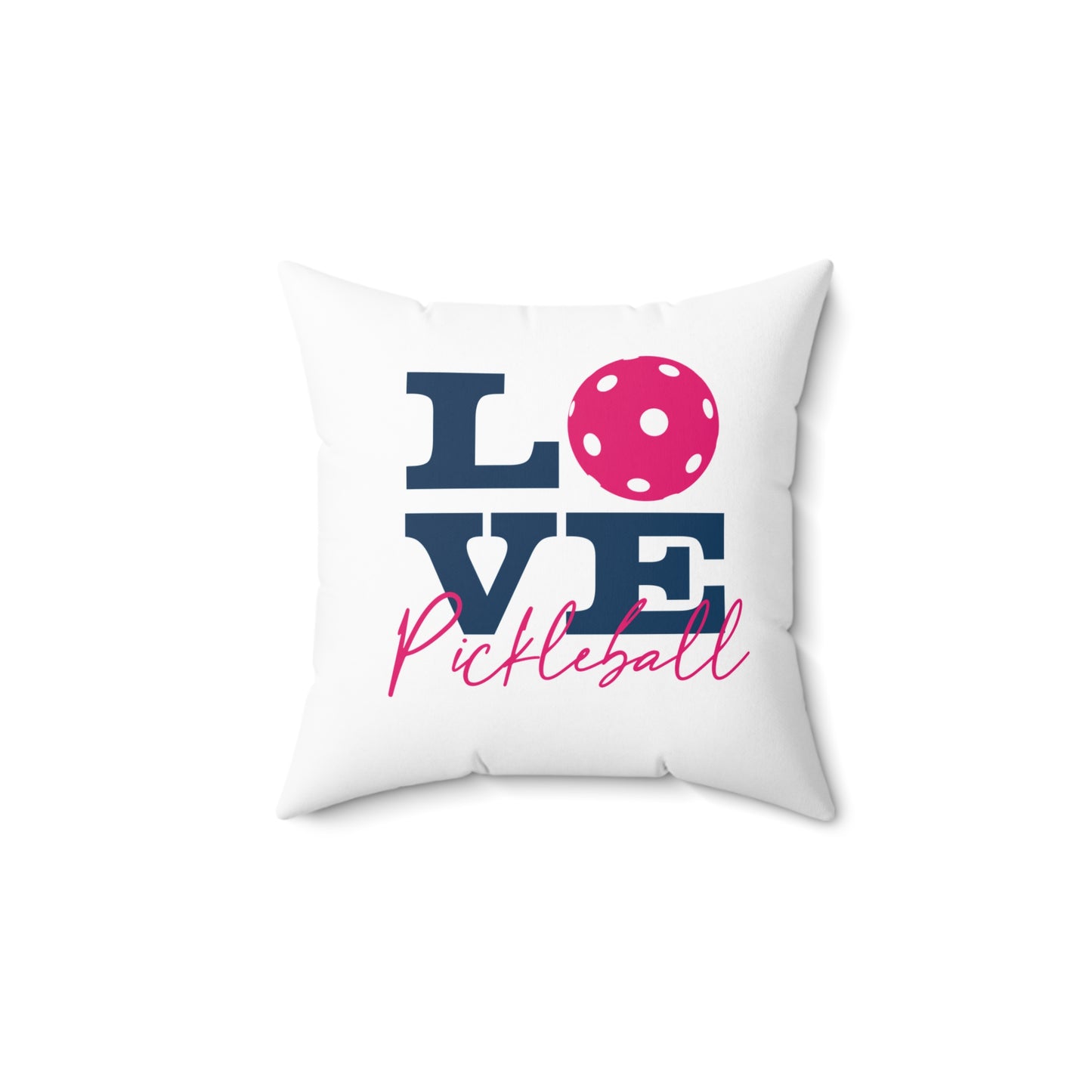 Love Pickleball I Spun Polyester Square Pillow