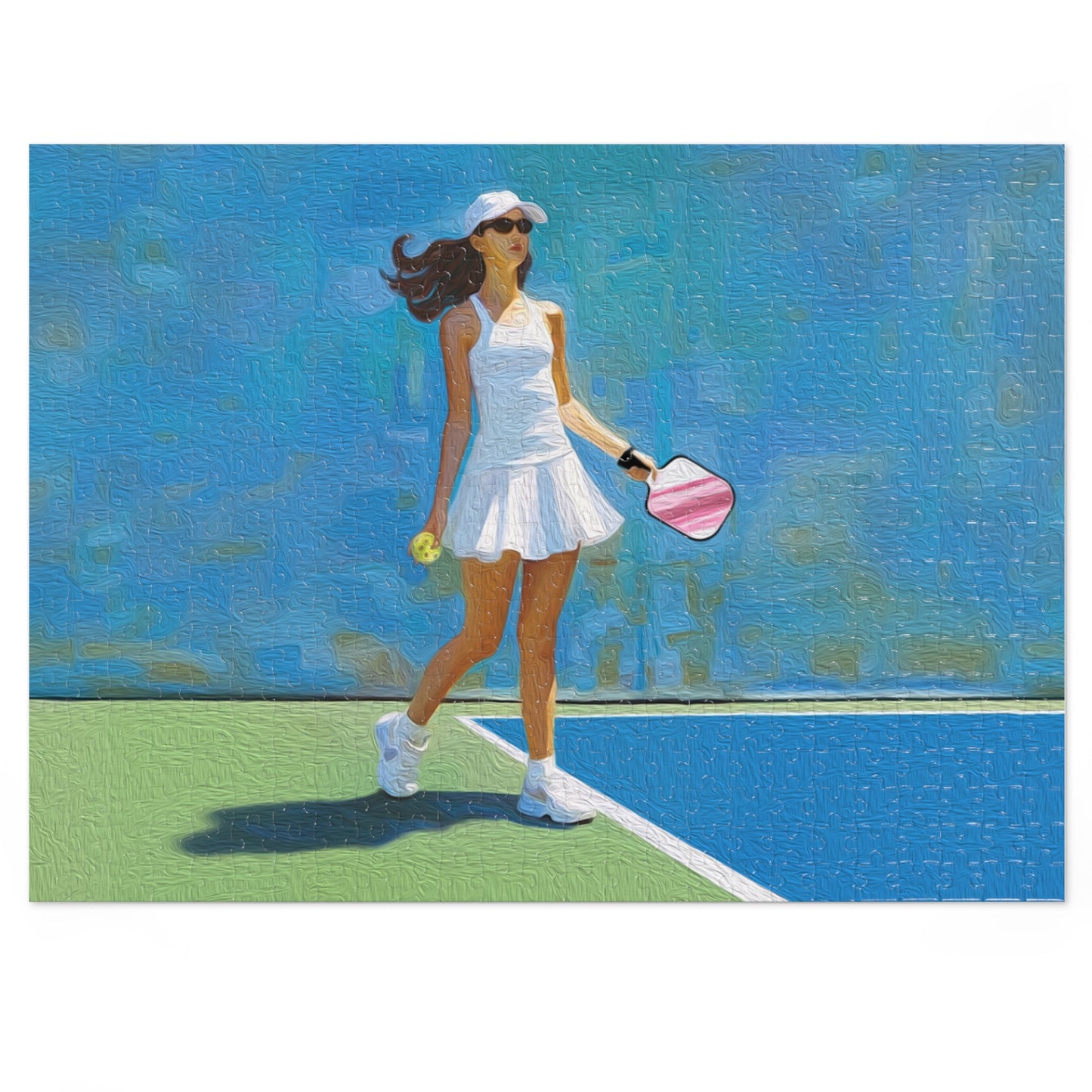 Pickleball "Courtside" Limited Edition Jigsaw Puzzle (500 or 1000-Piece)